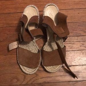 J. Crew Brown Espadrille Wedges